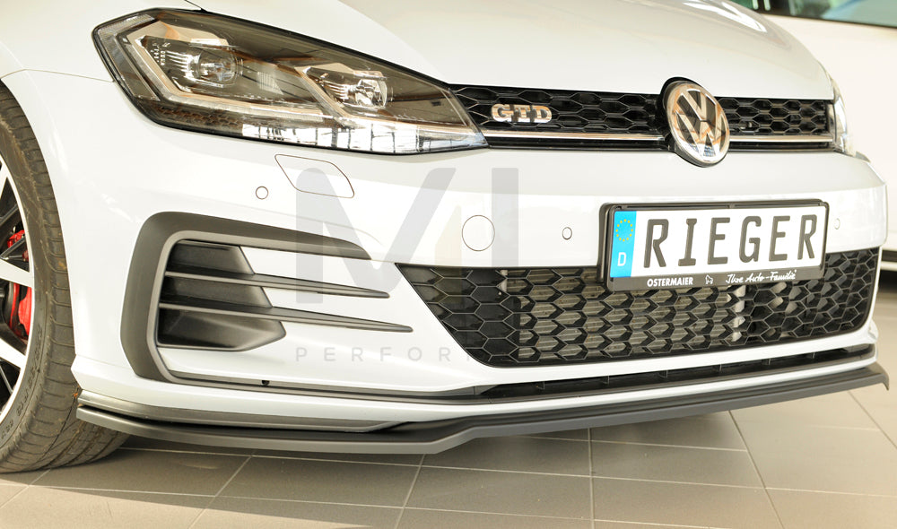 Rieger 00059580 VW Mk7 Golf Front Splitter (GTI, GTD & GTE) 5 | ML Performance UK Car Parts