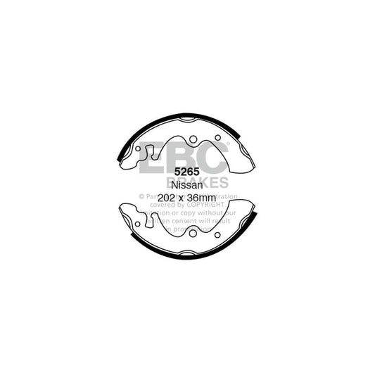 EBC 5265 Datsun Nissan Rear Brake Shoes 1 | ML Performance UK Car Parts