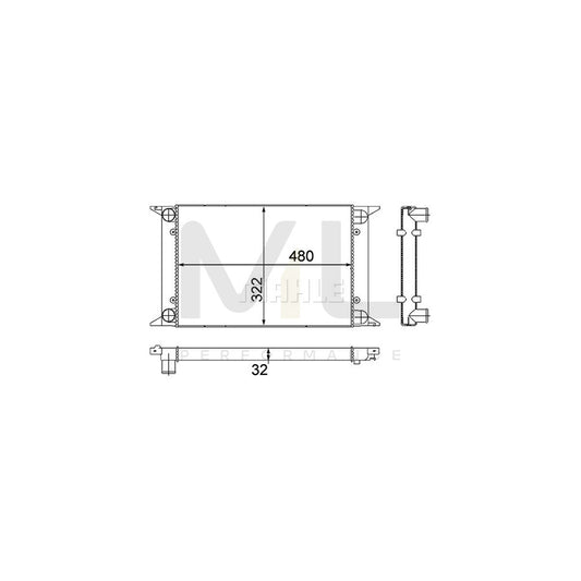 MAHLE ORIGINAL CR 415 000P Engine radiator Mechanically jointed cooling fins, Automatic Transmission, Manual Transmission | ML Performance Car Parts