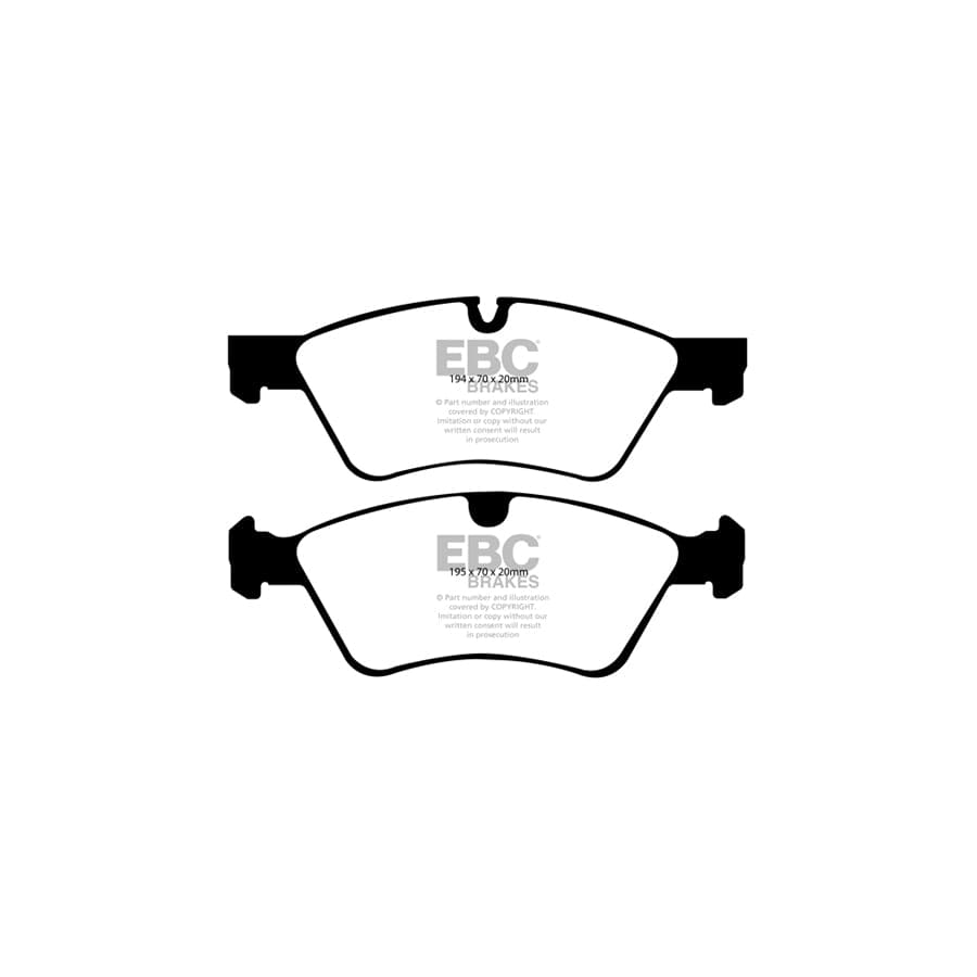 EBC PD02KF344 Mercedes-Benz W251 Redstuff Front Brake Pad & Plain Disc Kit - ATE Caliper 2 | ML Performance UK Car Parts