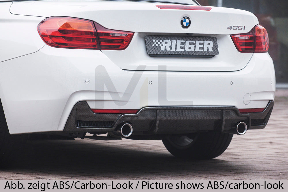 Rieger 00088072 BMW 4 Series F32 F33 F36 Rear Diffuser 3 | ML Performance UK Car Parts