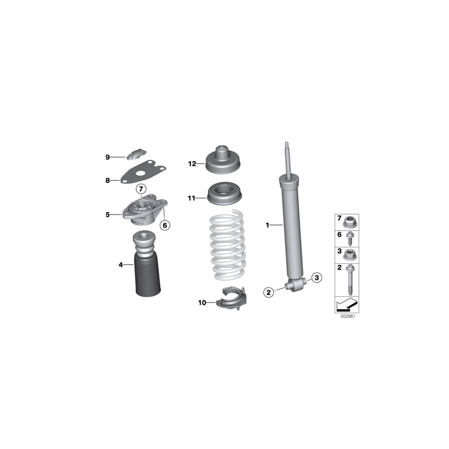 Genuine BMW 33526883335 F32 Shock Absorber, Rear (Inc. 428i, 418d & 425d) | ML Performance UK Car Parts