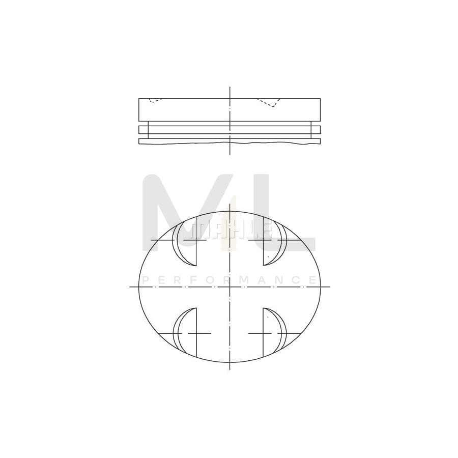 MAHLE ORIGINAL 083 15 00 Piston 84,0 mm, without cooling duct | ML Performance Car Parts