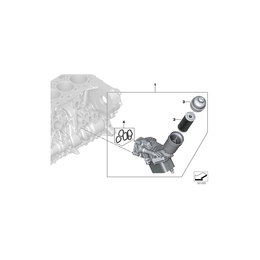 Genuine BMW 11428580417 G30 G20 G31 Oil Filter (Inc. 318d, 520d & X3 18d) | ML Performance UK Car Parts