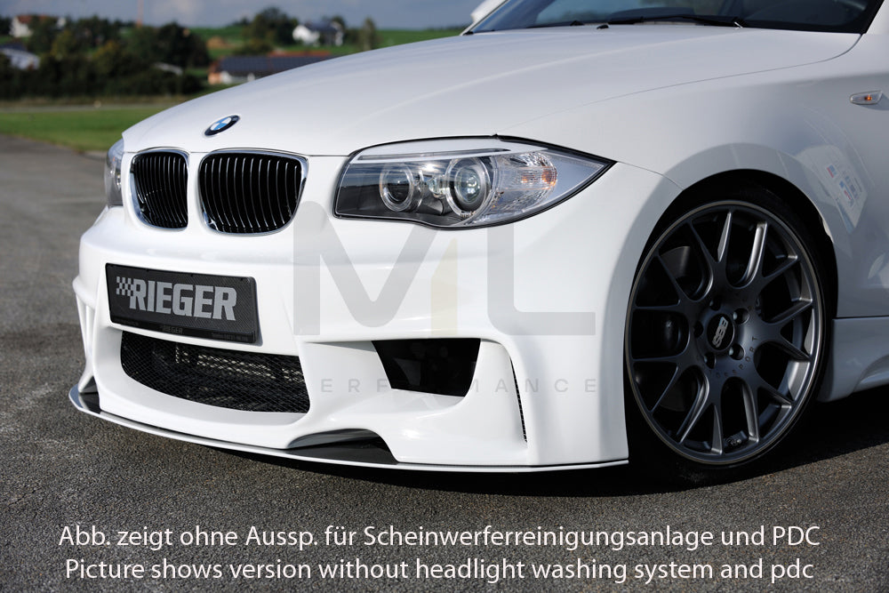 Rieger 00035032 BMW 1 Series E81 E82 E87 E88 Front Bumper 3 | ML Performance UK Car Parts