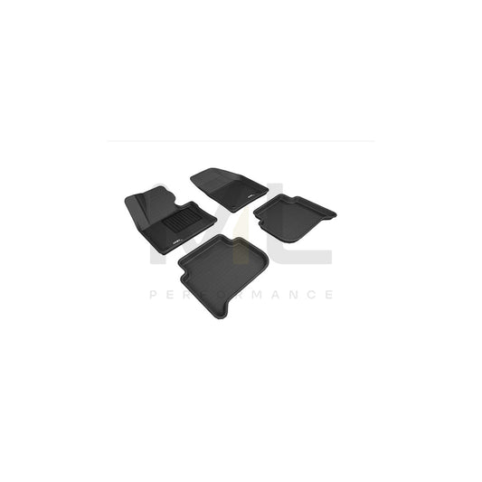 3D L1VW00901509 Floor mat set for VW Touareg I (7LA, 7L6, 7L7) Elastomer, Front, Rear, Quantity: 4, Black | ML Performance Car Parts