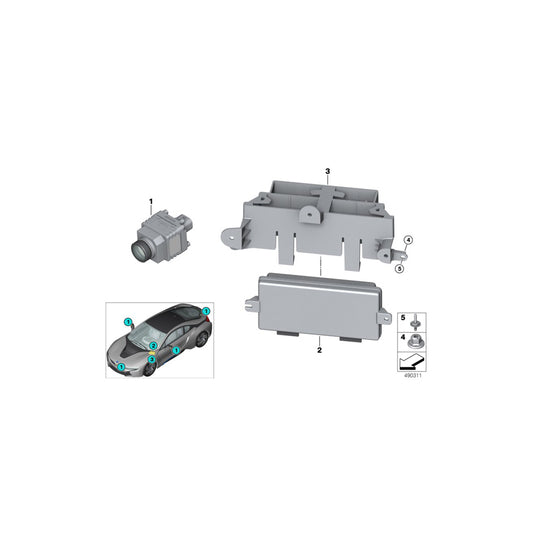 Genuine BMW 66539474072 F15 F16 F25 Control Unit For Surround-View Camera (Inc. X3 28i, X3 20dX & X5 40eX) | ML Performance UK