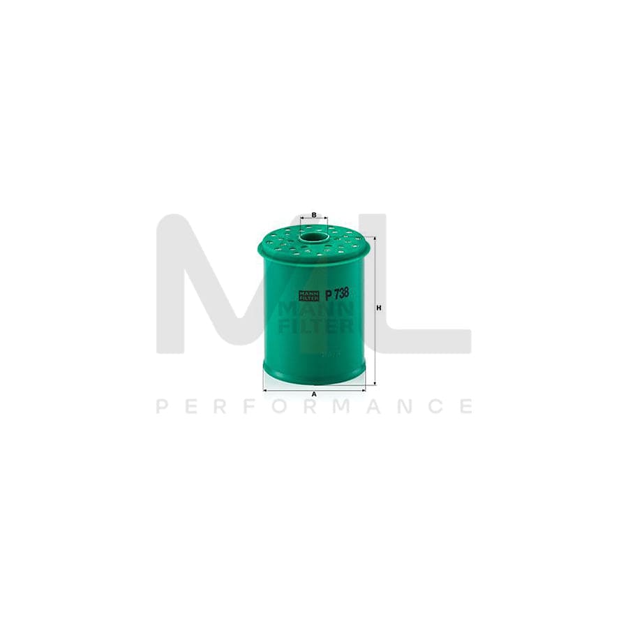 MANN-FILTER P 738 x Fuel filter with seal | ML Performance Car Parts