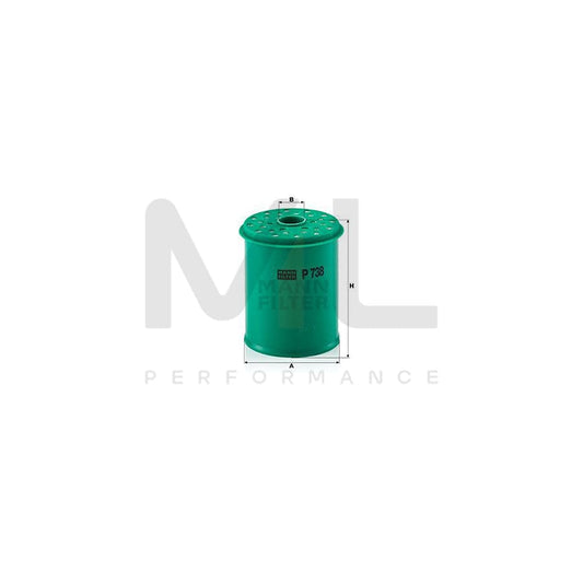 MANN-FILTER P 738 x Fuel filter with seal | ML Performance Car Parts