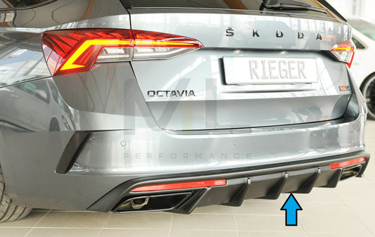 Rieger 00079037 Skoda NX Octavia RS Rear Diffuser 1 | ML Performance UK Car Parts
