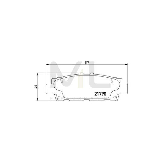 Brembo P 83 032 Brake Pad Set For Lexus Ls I (Xf10) Excl. Wear Warning Contact | ML Performance Car Parts