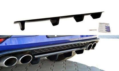 Maxton Design VW-GO-7F-R-RS2T Central Rear Splitter Volkswagen Golf R MK7.5 | ML Performance UK Car Parts