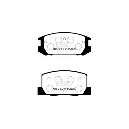 EBC PD08KR345 Toyota MR2 Mk3 Yellowstuff Rear Brake Pad & USR Disc Kit 2 | ML Performance UK Car Parts