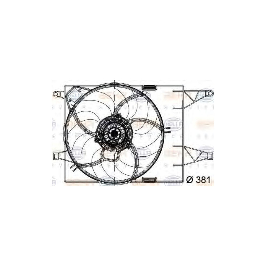 Hella 8EW 351 041-031 Fan, Radiator