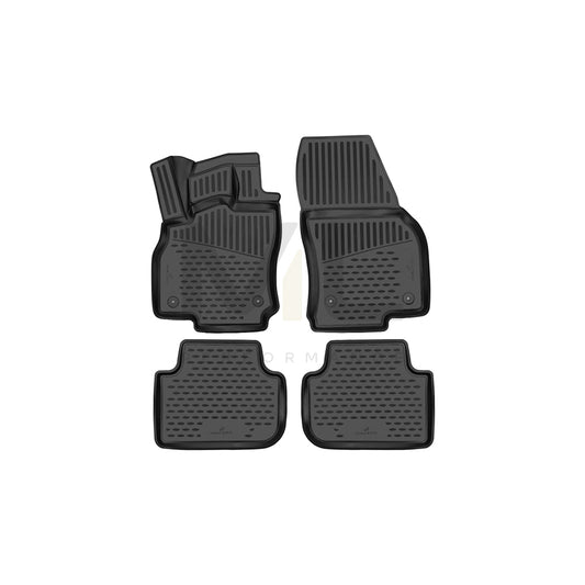 WALSER Tailored, XTR 75239 Floor mat set Elastomer, Front and Rear, Black | ML Performance Car Parts