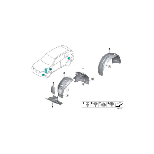 Genuine BMW 51118092242 G06 Cover, Wheell Housing, Bottom Right (Inc. X6 30iX, X6 40i & X6 M50iX) | ML Performance UK Car Parts
