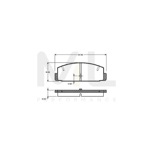 Bosch 0986Tb2095 Brake Pad Set For Mazda 6 Saloon (Gg) Excl. Wear Warning Contact  | ML Performance Car Parts