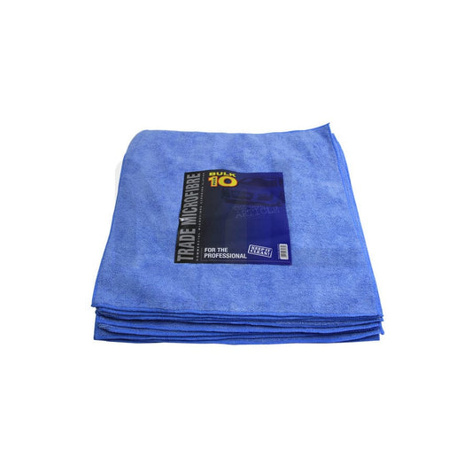 Trade Quality Premium Microfibre 10 Pack 40X40Cm - Blue