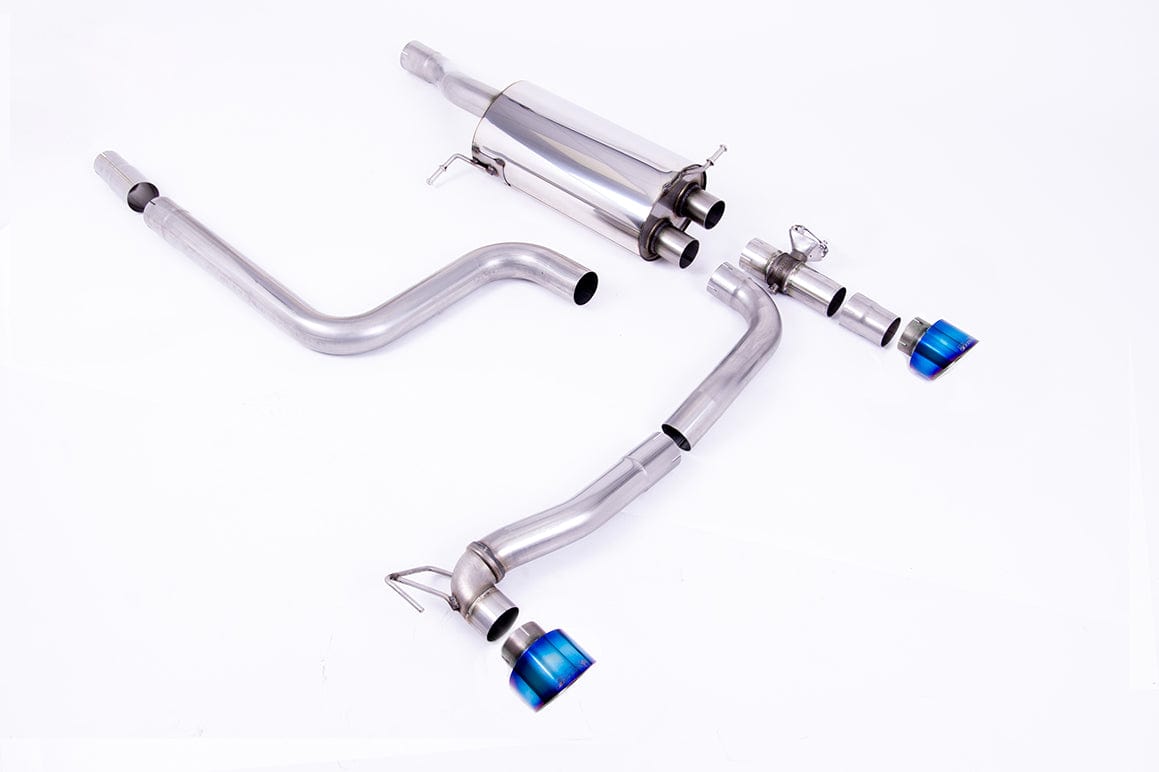 MillTek SSXFD359 Ford Fiesta GPF Back Maxton Designs Dual Outlet Burnt Titanium GT-100 Trims - EC Approved