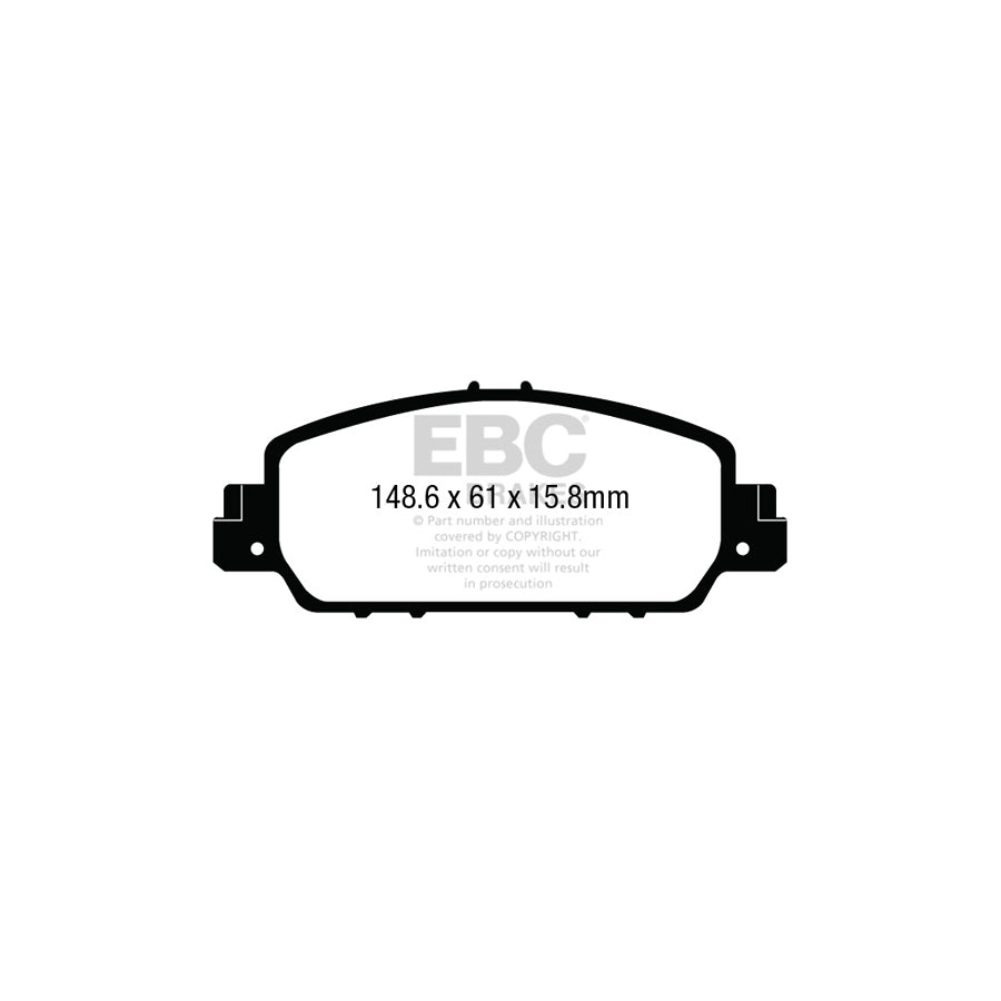 EBC DP43014R Honda HR-V Yellowstuff Front Brake Pads 2 | ML Performance UK Car Parts