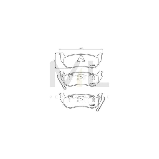 Hella 8DB 355 020-631 Brake Pad Set Not Prepared For Wear Indicator | ML Performance Car Parts