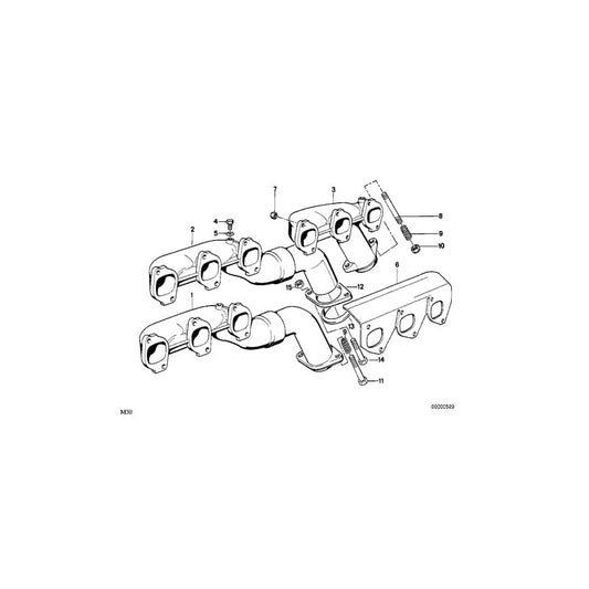 Genuine BMW 11621723621 E34 E32 Exhaust Manifold, Front (Inc. 735i, 730i & 535i) | ML Performance UK Car Parts