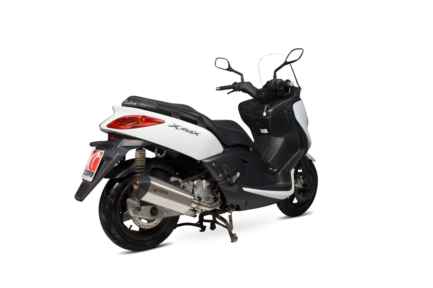 Scorpion RYA105SEO Yamaha X-Max 125 Serket Parallel Full System - Brushed Stainless Steel Sleeve | ML Performance UK UK