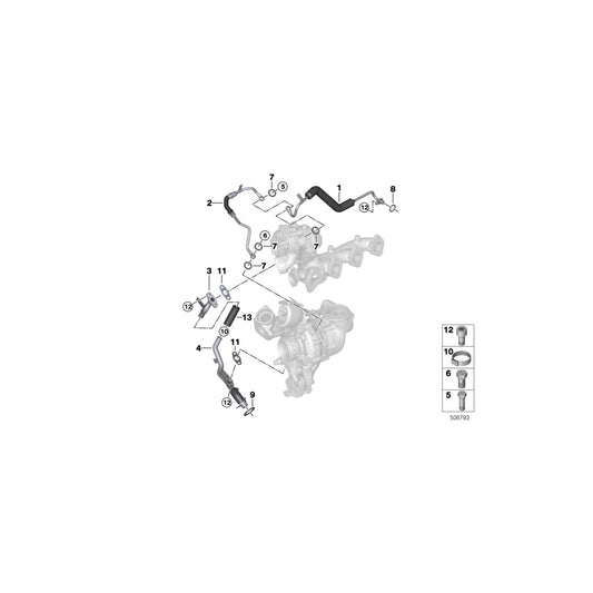 Genuine BMW 11428580013 G05 Oil Line, Supply, Low Compression (Inc. X5 25dX) | ML Performance UK Car Parts