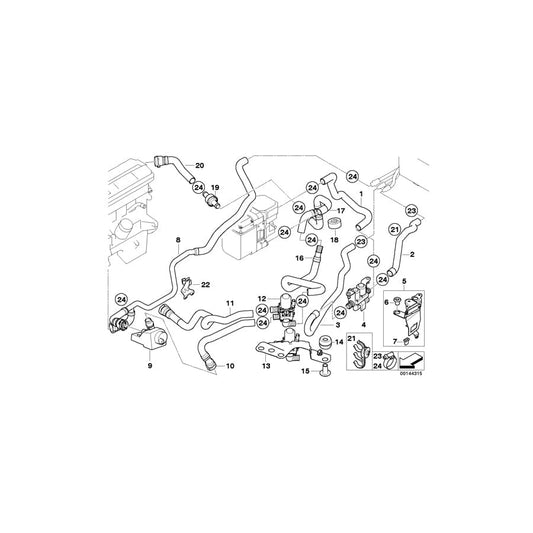 Genuine BMW 64216925234 E53 Hose F Add.Water Pump Snd Heat.Radiator (Inc.  & X5 3.0d) | ML Performance UK Car Parts