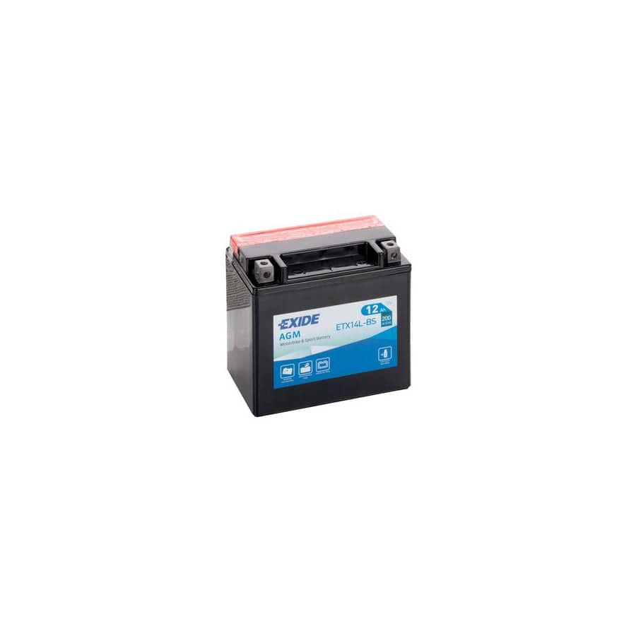 Exide ETX14LBS Motorcycle Battery 12V 12AH 200A | ML Performance UK Car Parts