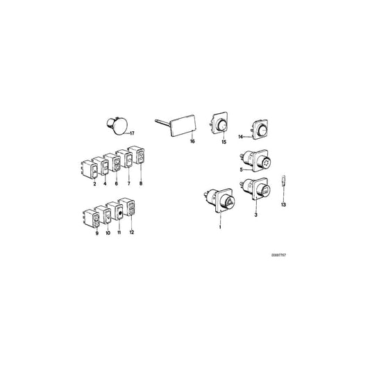 Genuine BMW 61311376417 E23 Switch Heated Rear Window (Inc. 728i, 745i & 735i) | ML Performance UK Car Parts