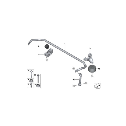 Genuine BMW 33506861459 G11 G12 Stabilizer, Rear Axle (Inc. 745LeX, 540iX & 530d) | ML Performance UK