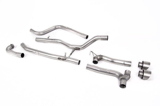 MillTek SSXFD373 Ford Fiesta Dual Outlet Systems Cat-Back Non-Resonated (Louder) with Brushed Titanium GT-100 Trims