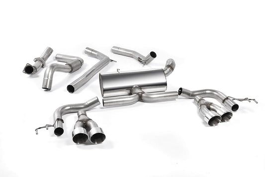 MillTek SSXHO214 Honda Civic Cat-Back Exhaust (Race) with Polished Tips