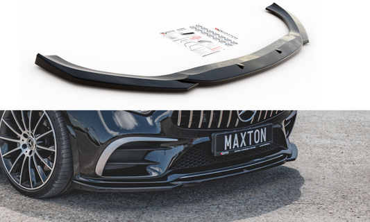 Maxton Design ME-CLS-257-AMGLINE-FD1T Front Splitter V.1 Mercedes Benz CLS-Class C257 AMG-Line | ML Performance UK Car Parts