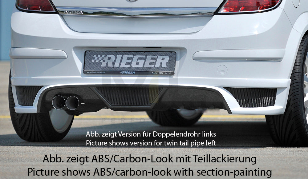 Rieger 00051267 Opel Astra H Rear Diffuser 3 | ML Performance UK Car Parts