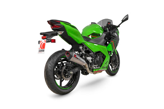 Scorpion RKA121TEO Kawasaki Ninja 400 Serket Taper Slip-On - Titanium Sleeve | ML Performance UK UK