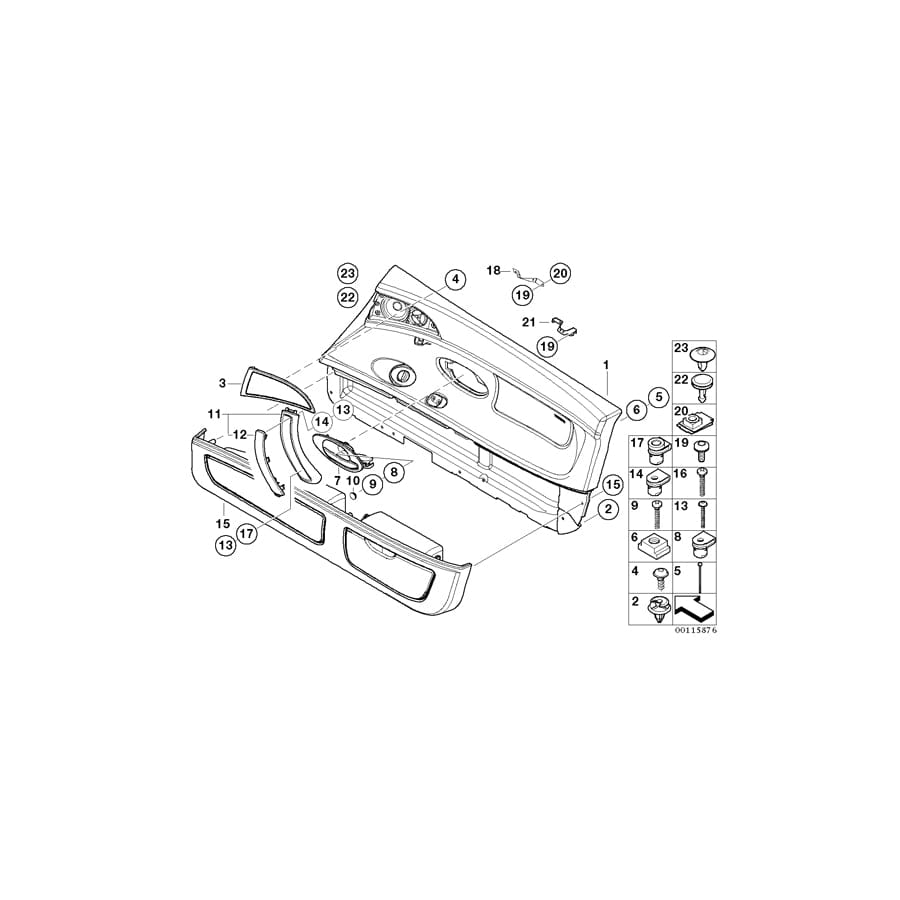 Genuine BMW 51417025610 E52 Plastic Nut (Inc. ALPINA V8 & Z8) | ML Performance UK Car Parts