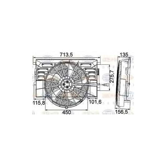 Hella 8EW 351 041-301 Fan, Radiator
