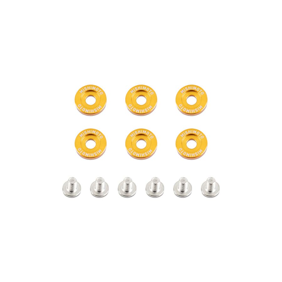 Mishimoto MMFW-LG-6GD Large Fender Washer Kit (6pcs) - Gold