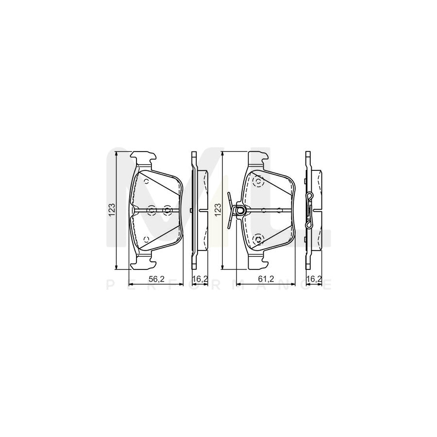 Bosch 0986Tb3176 Brake Pad Set  | ML Performance Car Parts