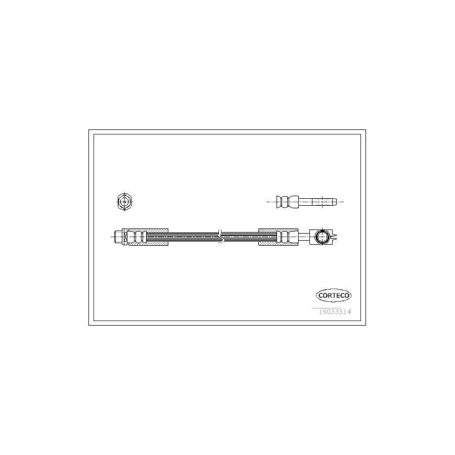 Corteco 19033514 Brake Hose For Audi Allroad C5 (4Bh) | ML Performance UK