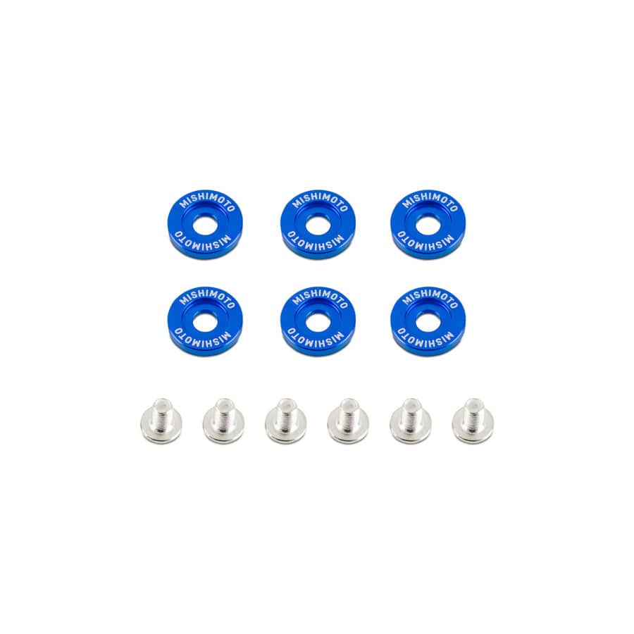 Mishimoto MMFW-LG-6BL Large Fender Washer Kit (6pcs) - Blue