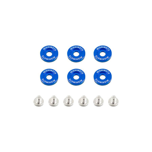 Mishimoto MMFW-LG-6BL Large Fender Washer Kit (6pcs) - Blue