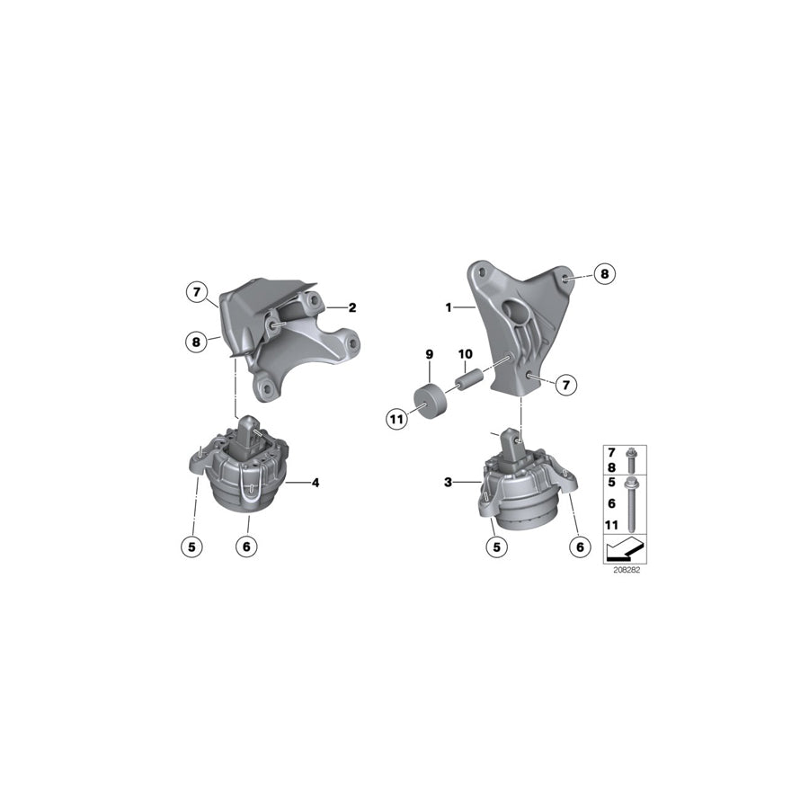 Genuine BMW 11137537182 F07 F01 Hex Bolt M8X60 (Inc. 535i, 740i & 523i) | ML Performance UK Car Parts