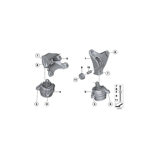 Genuine BMW 11137537182 F07 F01 Hex Bolt M8X60 (Inc. 535i, 740i & 523i) | ML Performance UK Car Parts