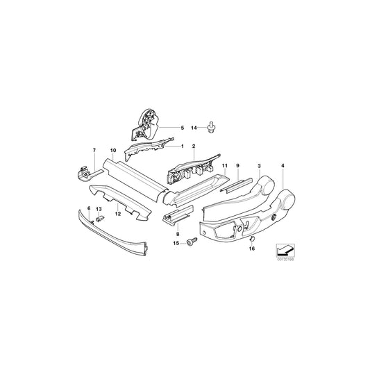 Genuine BMW 52107068506 E65 E66 E67 Attachment Rail, Cover, Right SCHWARZ (Inc. 745d, 525xi & 523i) | ML Performance UK