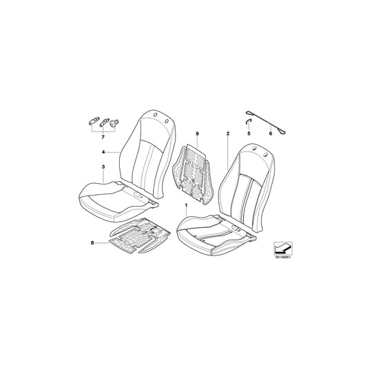 Genuine BMW 52107053806 E85 E86 Seat Upholstery (Inc. Z4 2.0i, Z4 2.5si & Z4 2.5i) | ML Performance UK