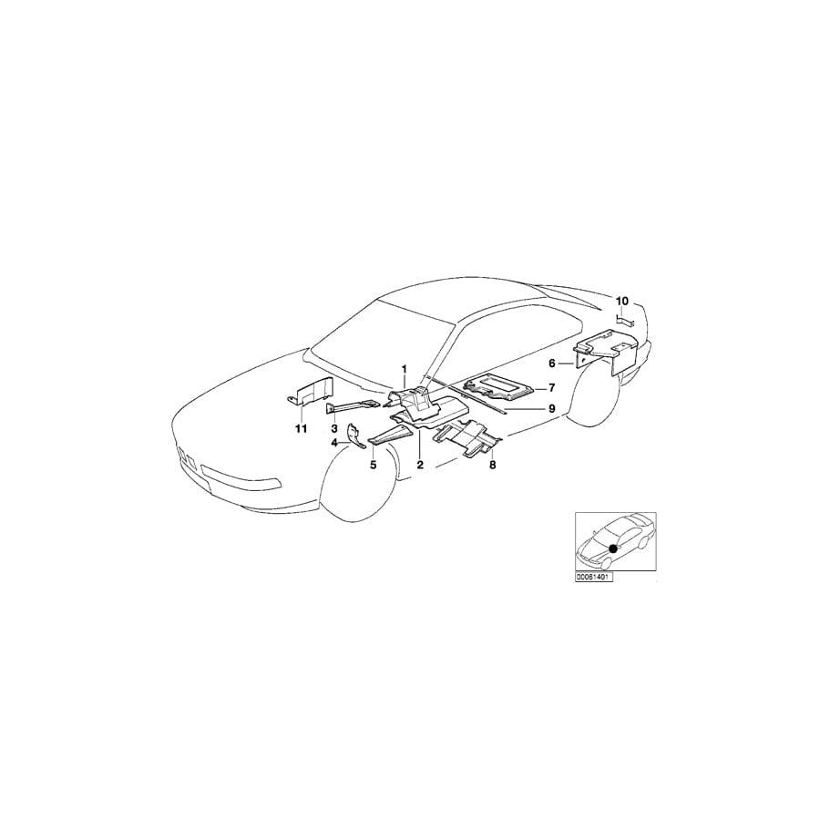 Genuine BMW 12521741966 E31 Heat Resistant Plate (Inc. 850CSi, 850Ci & 840Ci) | ML Performance UK Car Parts