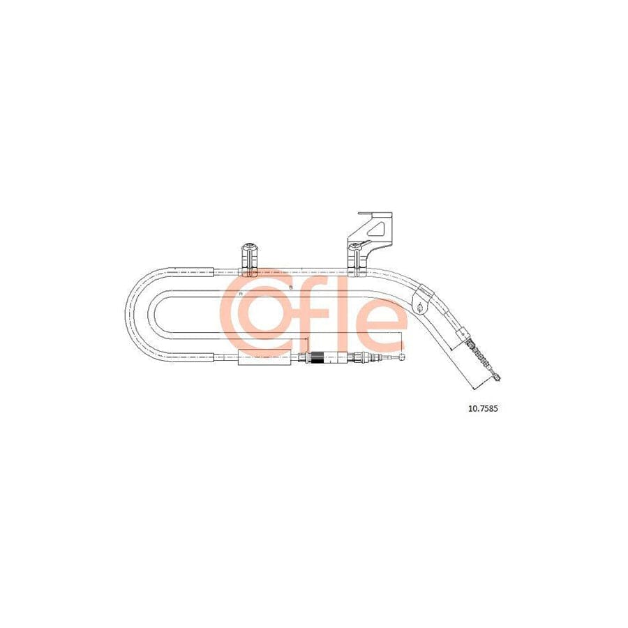 Cofle 92.10.7585 Hand Brake Cable For Audi A6